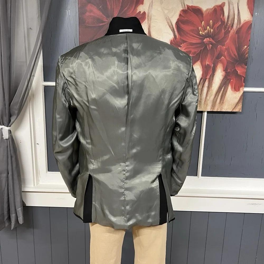 Peter Millar (Actual Size 44R) Wool Mens Blazer Jacket Sport Coat Black